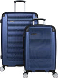 Norwich Luggage Collection Lightweight Hardside Pet Expandable 8-Wheel Spinner Travel Suitcase Bag, Indigo, 2-Piece Set (20"/28")