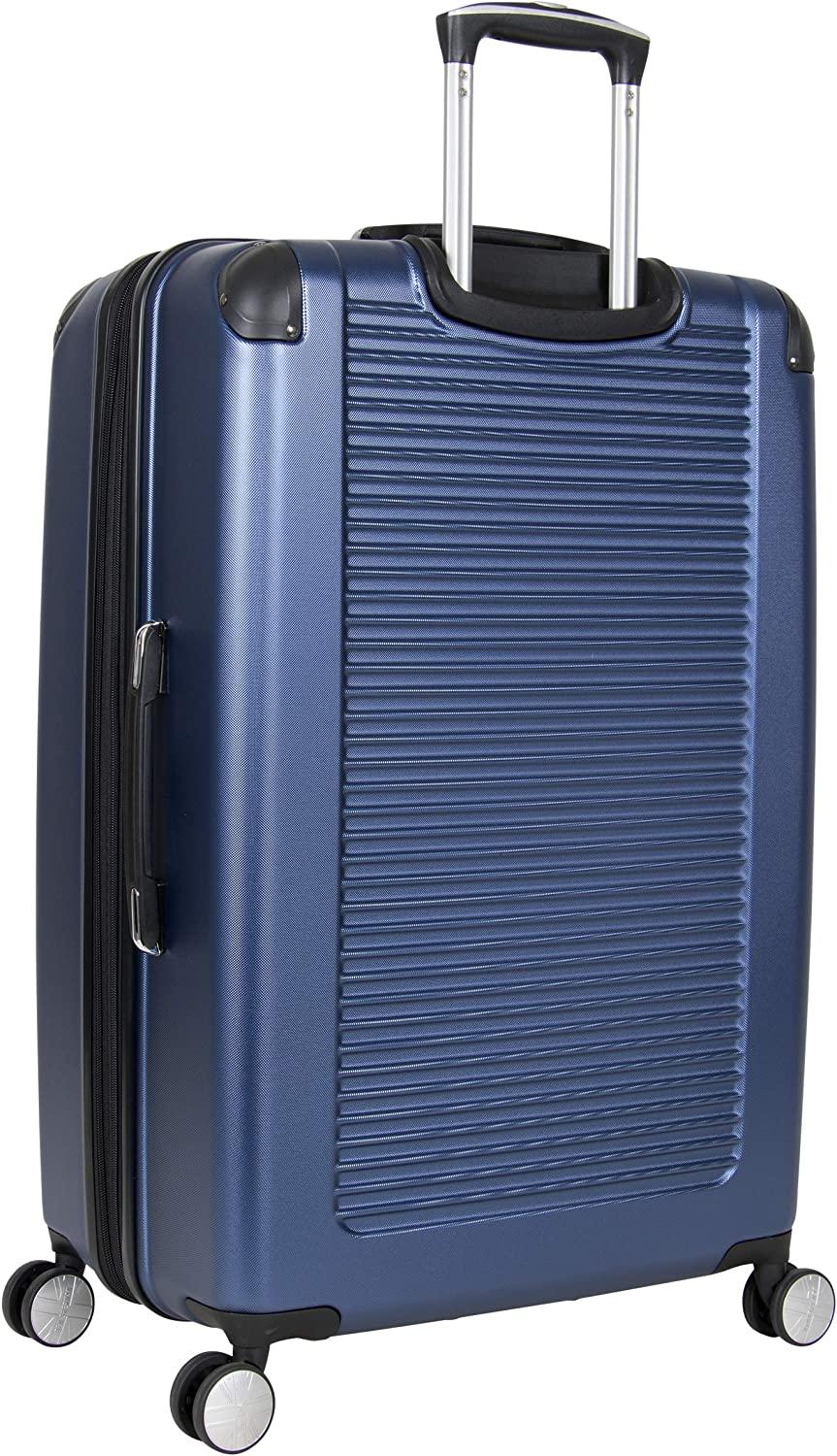 Norwich Luggage Collection Lightweight Hardside Pet Expandable 8-Wheel Spinner Travel Suitcase Bag, Indigo, 2-Piece Set (20"/28")