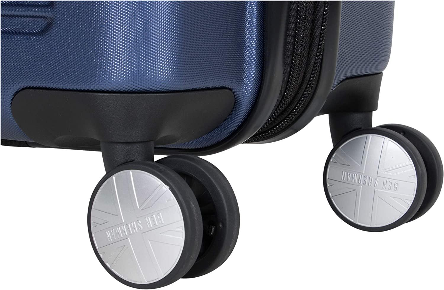 Norwich Luggage Collection Lightweight Hardside Pet Expandable 8-Wheel Spinner Travel Suitcase Bag, Indigo, 2-Piece Set (20"/28")