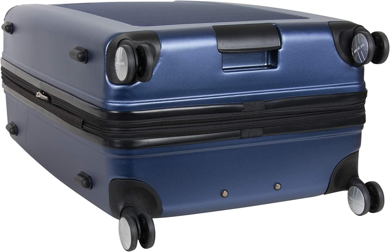 Norwich Luggage Collection Lightweight Hardside Pet Expandable 8-Wheel Spinner Travel Suitcase Bag, Indigo, 2-Piece Set (20"/28")