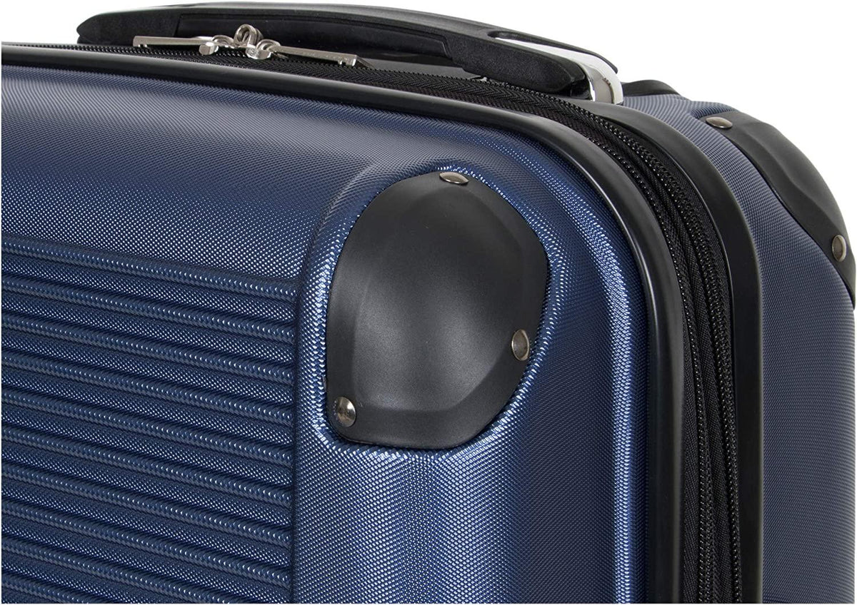 Norwich Luggage Collection Lightweight Hardside Pet Expandable 8-Wheel Spinner Travel Suitcase Bag, Indigo, 2-Piece Set (20"/28")