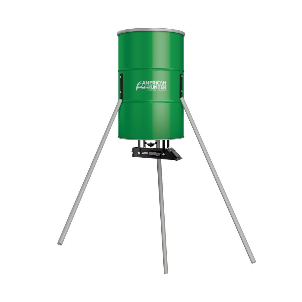 American Hunter 350 lbs. Tripod Feeder with Sun Slinger