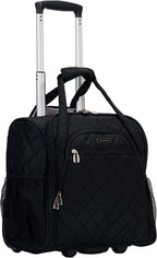 Melrose Upright Wheeled Underseater Carry-On Luggage, Black, 16-Inch