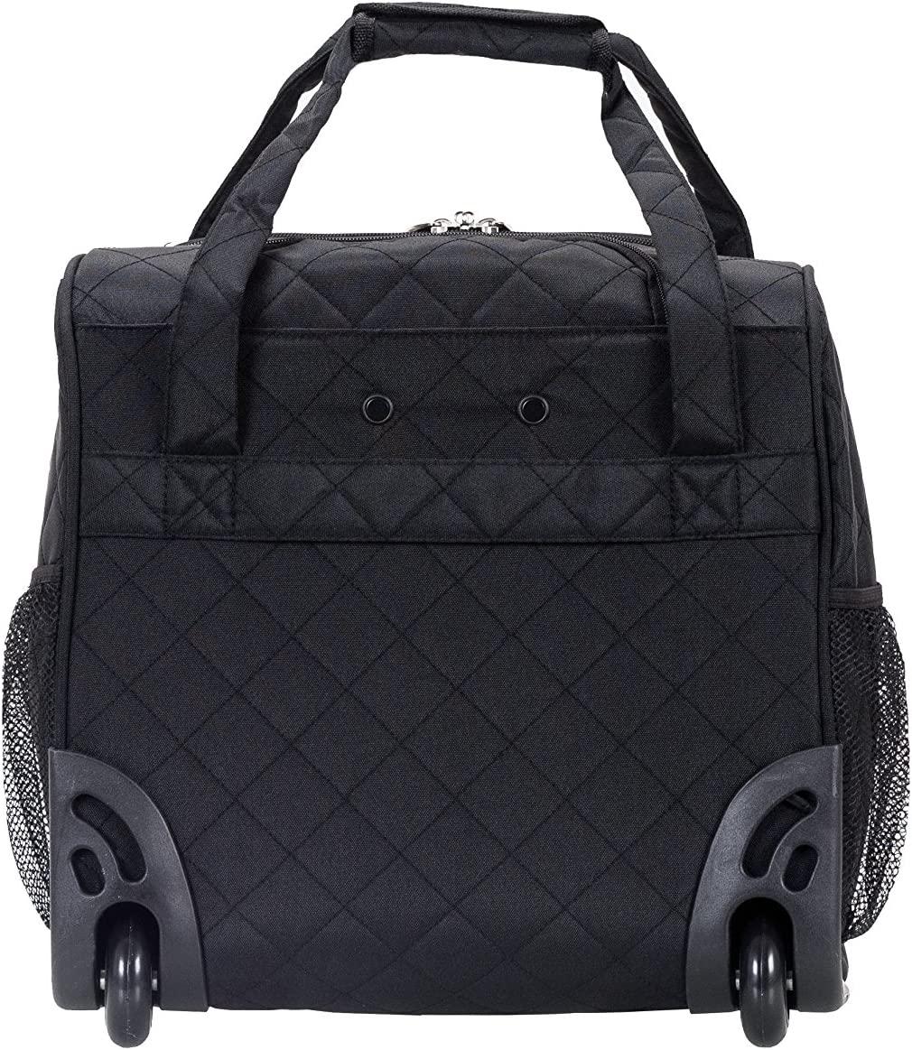 Melrose Upright Wheeled Underseater Carry-On Luggage, Black, 16-Inch