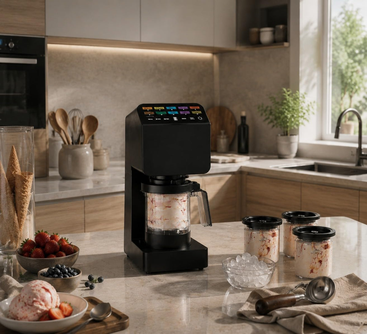 Ice Cream Maker – 11-in-1 Frozen Treat Maker for Ice Cream with 3 Pints, Gelato, Sorbet, Milkshakes & Smoothie Bowls | 800W, 11 One-Touch Programs, Technology | Keto, Vegan, Dairy-Options