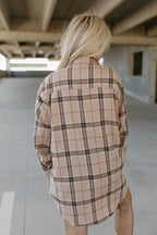 love oversized flannel - brown