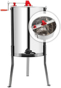 vingli 4 four frames manual crank honey extractor #304 stainless steel beekeeping pro extraction equipment honeycomb spinner drum honey separator commercial honey centrifuge with adjustable stands