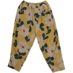summer loose print cotton linen casual harem women pants