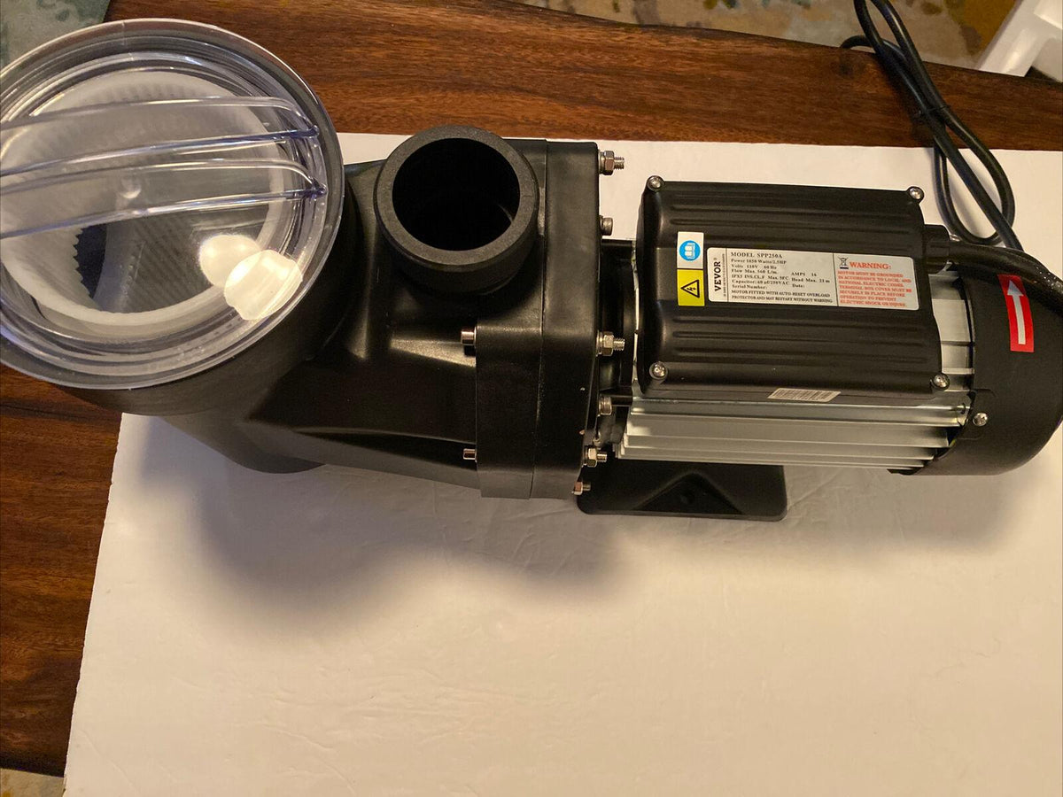 vevor 2.5 hp swimming pool pump motor hayward 110v in/above ground strainer w/ul