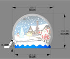SAYOK Christmas Decoration Inflatable Snow Globe Transparent Bubble Tent with Printed Background Blower and Pump, 9.84ft