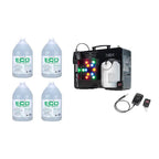 ADJ Fog Fury Jett Smoke Machine &amp; LED Lights + Eco-Fog Juice Fluid, 4 Gallons