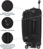 Crew Versapack Softside Expandable Spinner Wheel Luggage, Jet Black, Carry-On 21-Inch