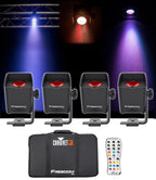 Chauvet DJ Freedom H1 X4 (4) Wireless Wash Lights+Bag+Charger+Remote+LED Fogger