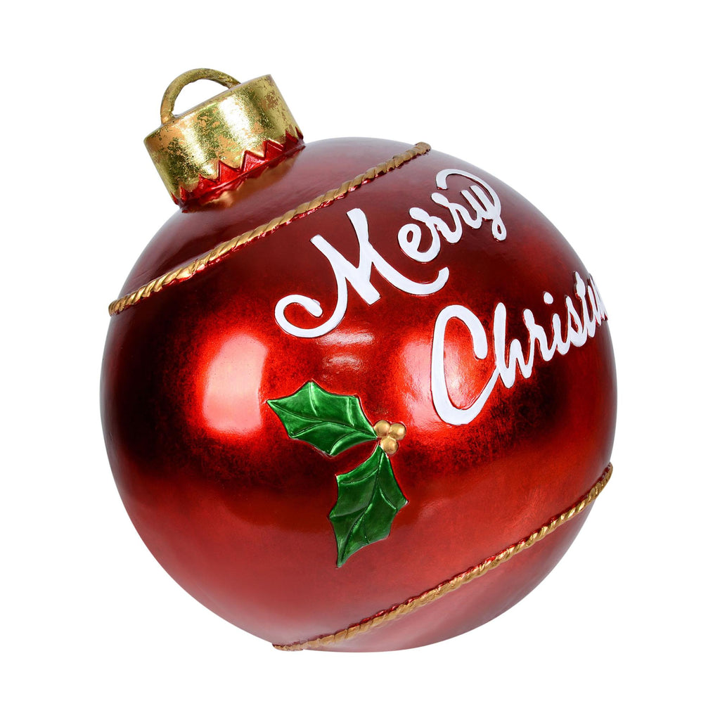 Vickerman 17" Red and Green Ornament Figure featuring Merry Christmas