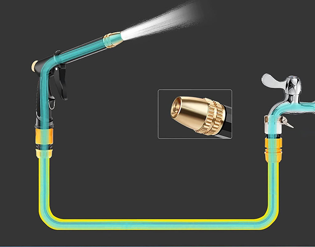 BCGT Garden Hoses Expandable Garden Hose Lawns Water Hose with High Pressure Spray Nozzle (Color : Yellow, Size : 40m)