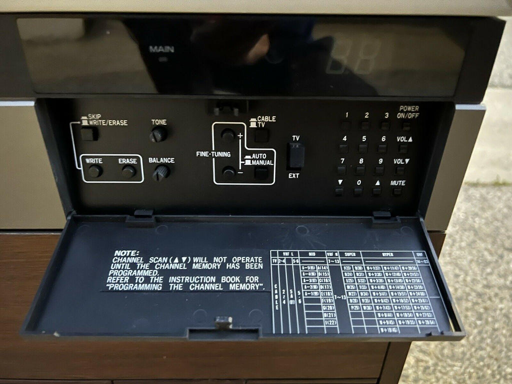 vintage 1985 mitsubishi mino box tv vintage television remote control paperwork