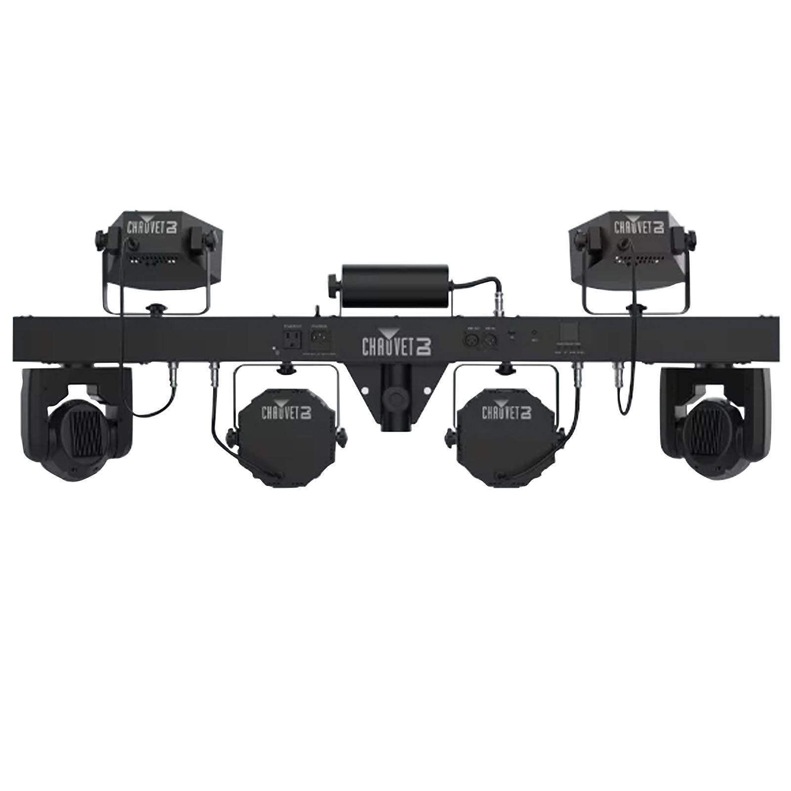 2x Chauvet DJ GigBar Move 5-in-1 Ultimate Effect Light Systems with DMX Controller &amp; Fog Machine Package