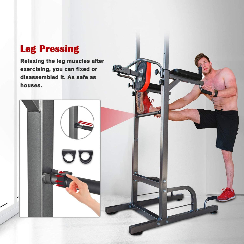Power Tower Workout Dip Station for Home Gym Strength Training Fitness Equipment Newer Version