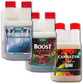 canna boost, cannazym, rhizotonic plant additives hydroponic nutrient bundle (1 liter)