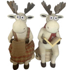 32 in. Christmas Mr. and Mrs. Moose on Stump