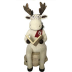 32 in. Christmas Mr. and Mrs. Moose on Stump