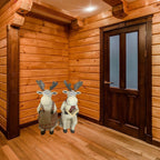32 in. Christmas Mr. and Mrs. Moose on Stump