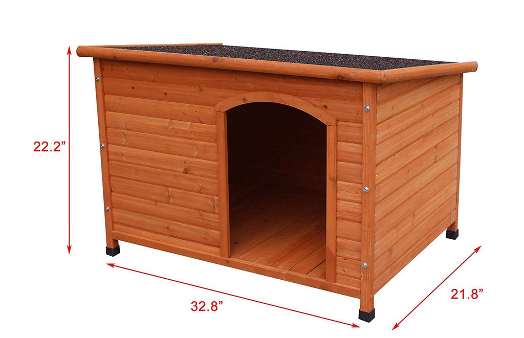 HiCaptain Waterproof Wooden Pet House Deluxe Solid Cedar Dog Kennel Universal Fits for Small Medium LarAnimals