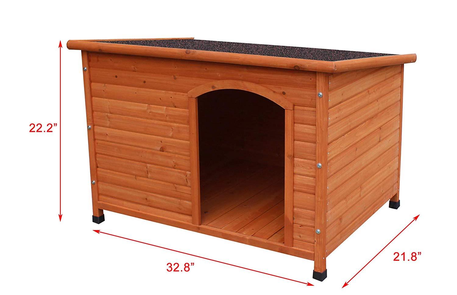 HiCaptain Waterproof Wooden Pet House Deluxe Solid Cedar Dog Kennel Universal Fits for Small Medium LarAnimals