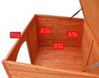 HiCaptain Waterproof Wooden Pet House Deluxe Solid Cedar Dog Kennel Universal Fits for Small Medium LarAnimals