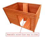 HiCaptain Waterproof Wooden Pet House Deluxe Solid Cedar Dog Kennel Universal Fits for Small Medium LarAnimals