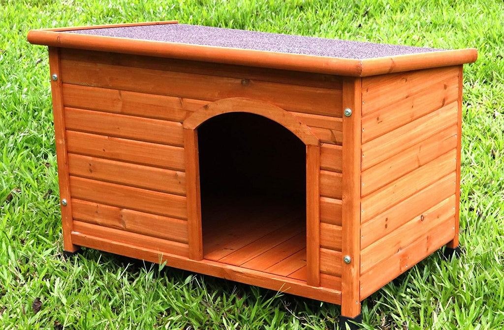 HiCaptain Waterproof Wooden Pet House Deluxe Solid Cedar Dog Kennel Universal Fits for Small Medium LarAnimals