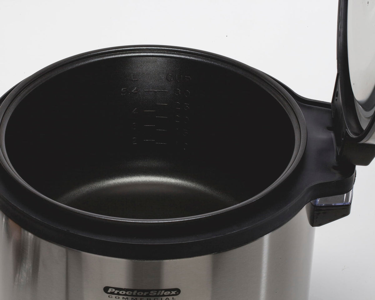 Commercial 37560R Rice Cooker/Warmer, 60 Cups Cooked Rice Capacity, Nonstick Inner Pot, Hinged Lid,  Steel Housing, Conforms to NSF