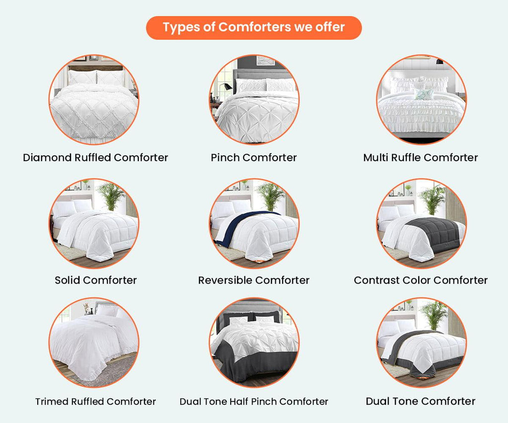 Twin Comforter Pinch Moss 300 GSM Plush Siliconized Microfiber Fill Duvet Insert Box Stiched Quilted Fluffy Soft 600 TC Egyptian Cotton Shell with Piping &amp; Pillowcases
