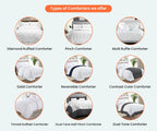 Twin Comforter Pinch Moss 300 GSM Plush Siliconized Microfiber Fill Duvet Insert Box Stiched Quilted Fluffy Soft 600 TC Egyptian Cotton Shell with Piping &amp; Pillowcases
