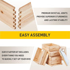 co-z 5 layer bee hive, beehive for honey, bee box beekeeping supplies, hive kit for starter beekeeper (no frames)