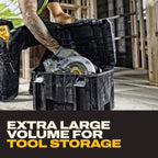 TSTAK Tool Box, Extra Lar, Removable Tray for Easy Access to Tools, Water and Debris Resistant (DWST17806)