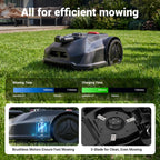 Robotic Lawn Mower S7 with App Control, No Boundary Wire, Auto-Charging, Robot Lawn Mower with Obstacle Avoidance and Brushless Motor for Lawns Up to 1/4 Acre, 7.1" Cutting Width