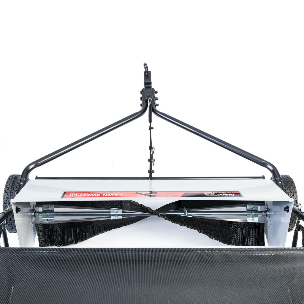 Tow Pull Behind Lawn Sweeper Leaf Yard Ohio Steel 50" Inch 26 Cu. Ft. Collector