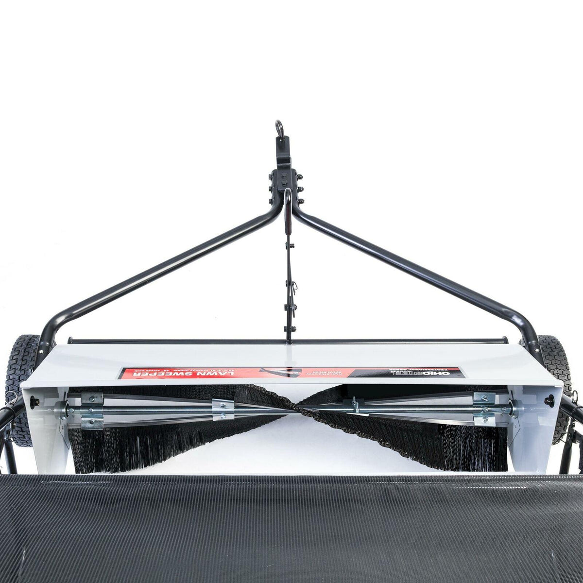 Tow Pull Behind Lawn Sweeper Leaf Yard Ohio Steel 50" Inch 26 Cu. Ft. Collector