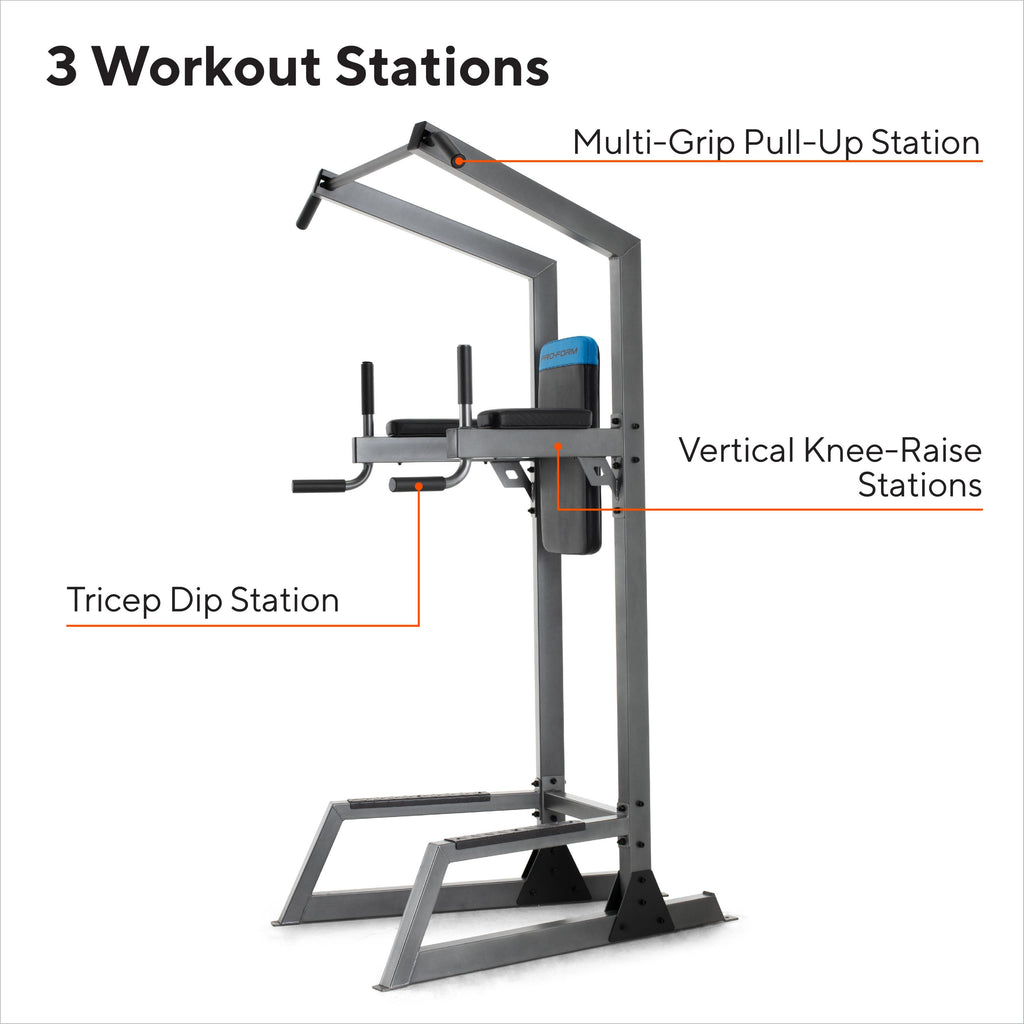ProForm Carbon Strength Power Tower with Dip Stand, 300 lb. Weight Capacity