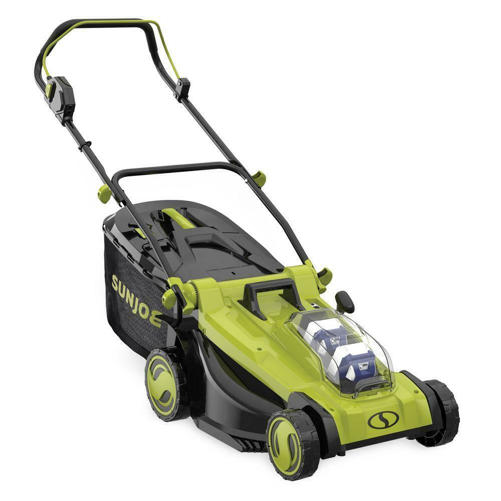 Cordless Electric Walk Behind Push Lawn Mower Kit with 2 Battery Charger 48 Volt