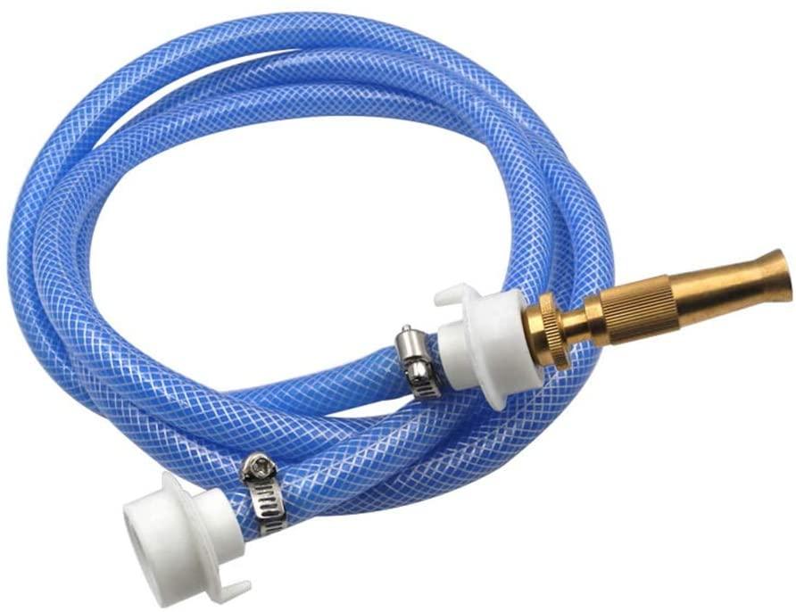 Garden Water Hose Lightweight with Fittings, Extra Strength PVC Flexible Expanding Hose for Lawn Car Pet Garden Watering (Blue) (Size : 25M/82ft)