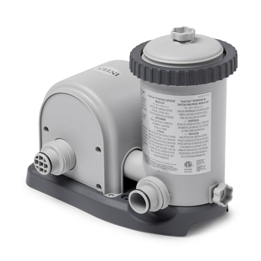intex 28635eg 1500 gph easy set above ground swimming pool pump filter system