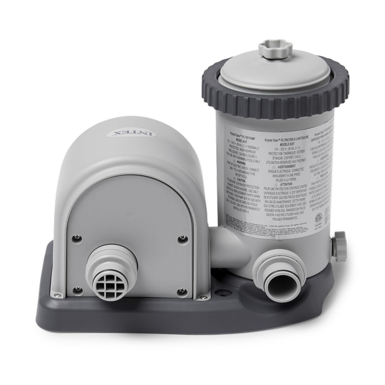 intex 28635eg 1500 gph easy set above ground swimming pool pump filter system