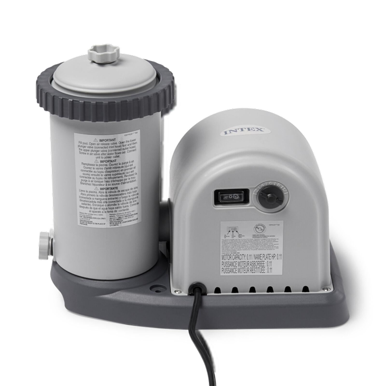 intex 28635eg 1500 gph easy set above ground swimming pool pump filter system