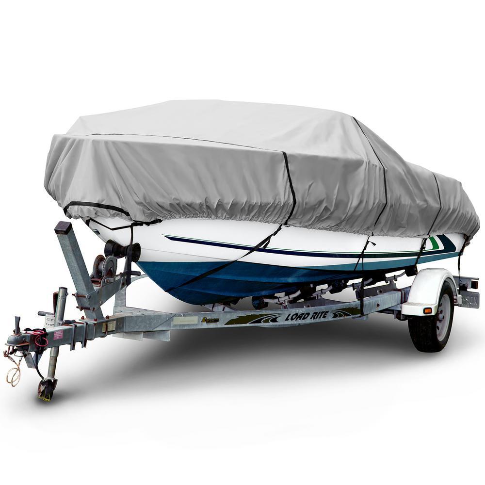 Sportsman 1200 Denier 18 ft. to 20 ft. (Beam Width to 106 in.) Gray Center Console V-Hull Boat Cover Size BTCCV-5