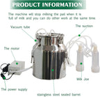 tehongmai 14l electric milking machine for goats, automatic portable pulse breast pump, single bucket piston vacuum pulsation mini household milking machine, goat milking supplies