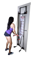 Tower 200 Door Gym Full Body Home Gym Exercise Fitness Workout System Strength Training including Straight Resistance Bar, DVD, Exercise Chart