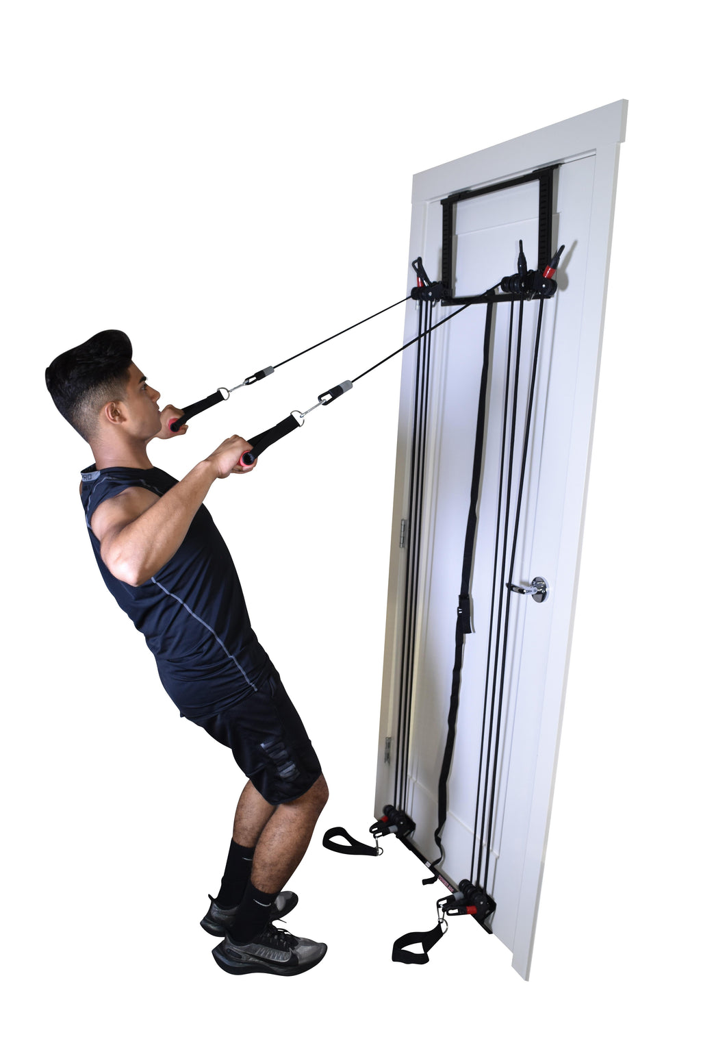 Tower 200 Door Gym Full Body Home Gym Exercise Fitness Workout System Strength Training including Straight Resistance Bar, DVD, Exercise Chart