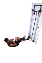 Tower 200 Door Gym Full Body Home Gym Exercise Fitness Workout System Strength Training including Straight Resistance Bar, DVD, Exercise Chart